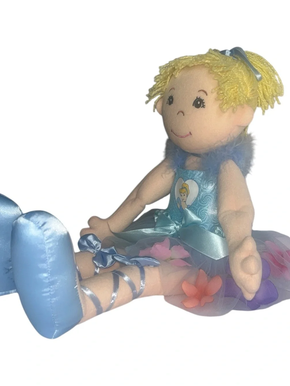 Disney Cinderella Plush Ballerina Rag Doll Creative Designs Intl Blue Tutu 21”